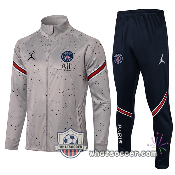 JORDAN Paris PSG Gray Training Jacket 2021-2022