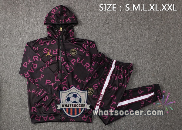 JORDAN Paris PSG Purple Hooded Jacket 2021-2022