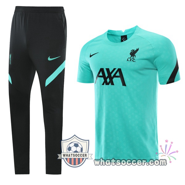 FC Liverpool Training T-Shirts + Pants Green 2021-2022
