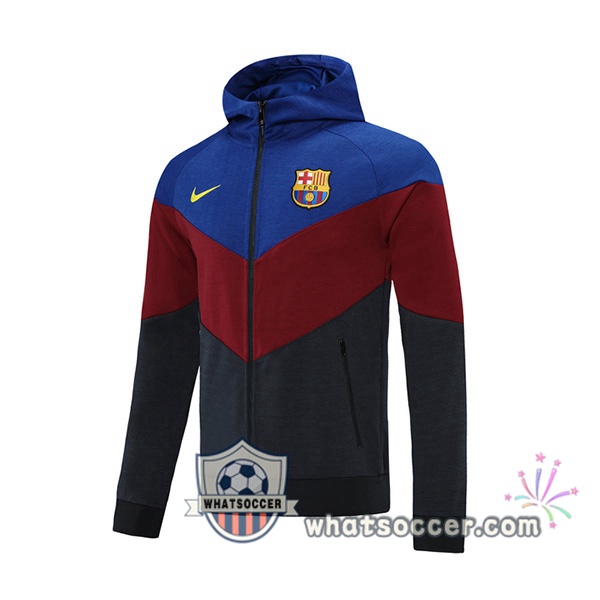 FC Barcelona Blue Red Black Hooded Jacket 2021-2022