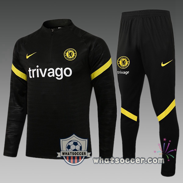 FC Chelsea Kids Black Tracksuit 2021-2022