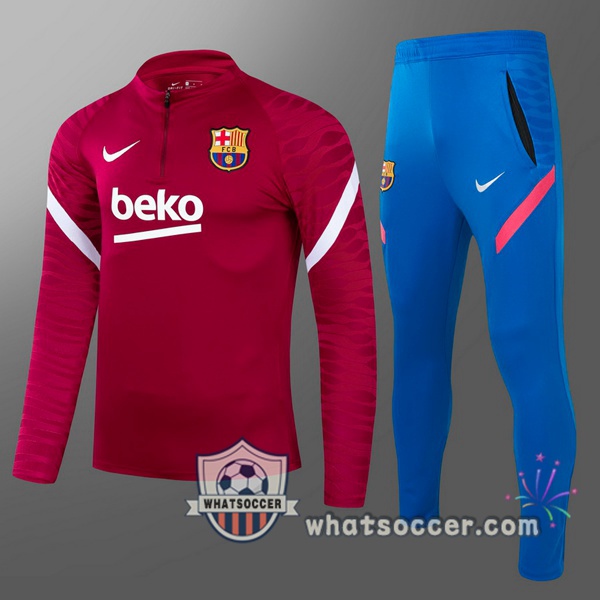 FC Barcelona Kids Red Tracksuit 2021-2022