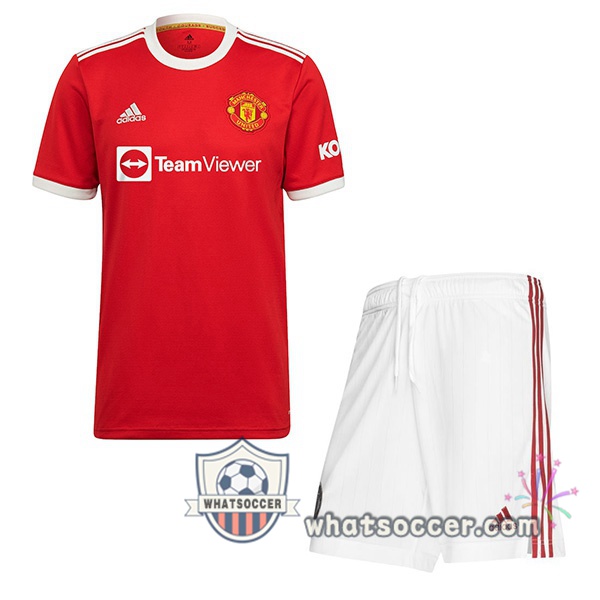 Manchester United Kids Home Soccer Jerseys 2021-2022
