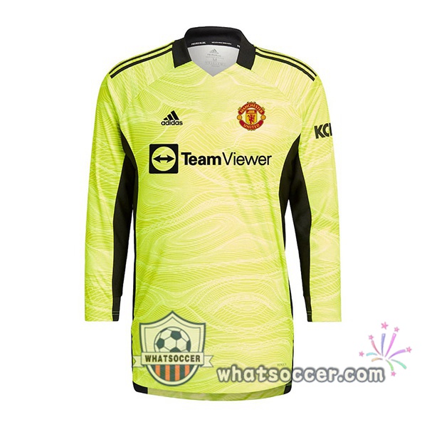 Manchester United Goalkeeper Soccer Jerseys Long Sleeve Yellow 2021-2022