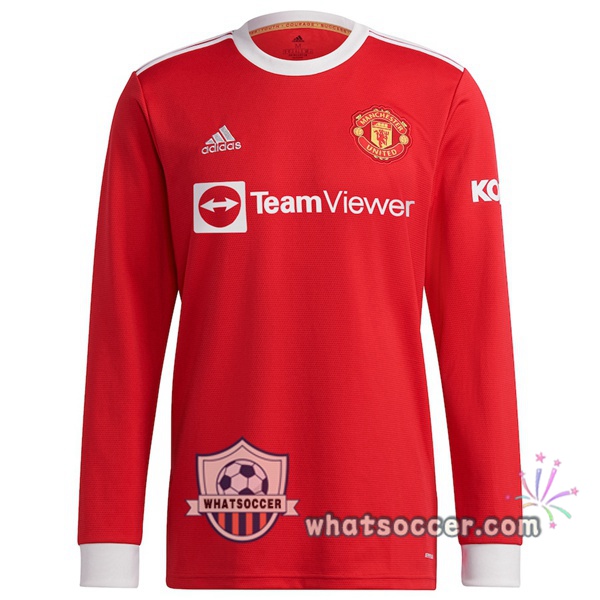 Manchester United Home Soccer Jerseys Long Sleeve Red 2021-2022