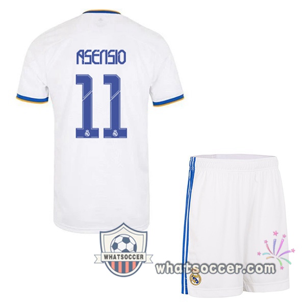 Real Madrid (Asensio 11) Kids Home Soccer Jerseys 2021-2022