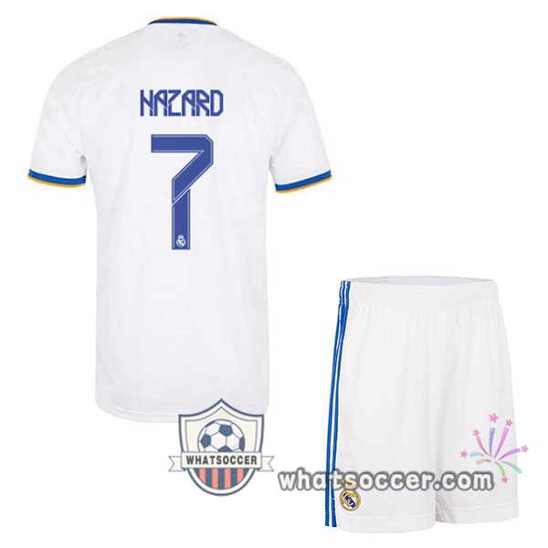 Real Madrid (Hazard 7) Kids Home Soccer Jerseys 2021-2022