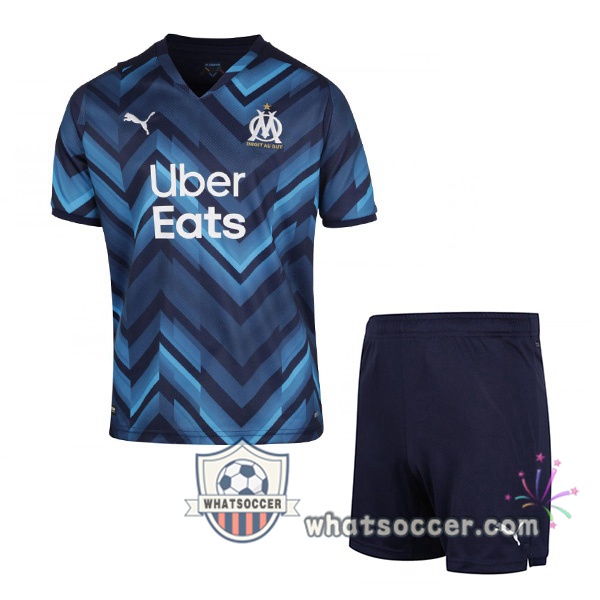 Marseille OM Kids Away Soccer Jerseys 2021-2022
