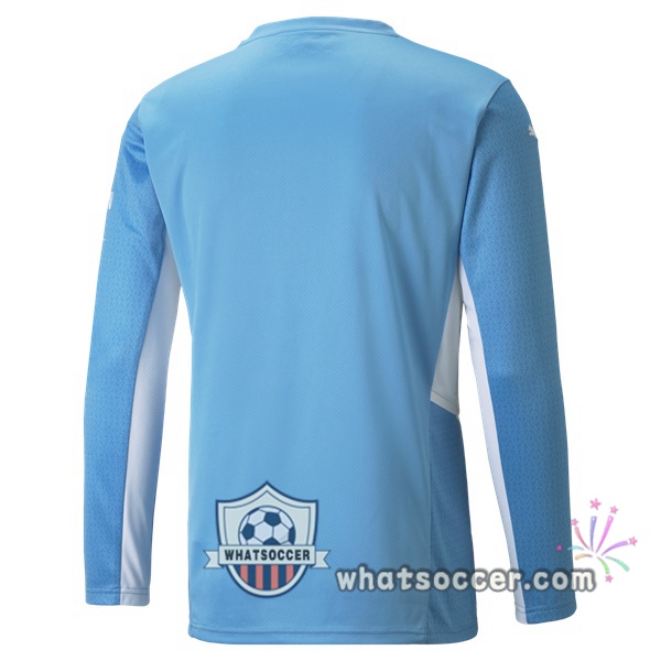 Manchester City Home Soccer Jerseys Long Sleeve 2021-2022