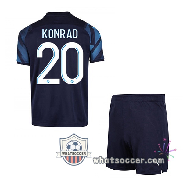 Marseille OM (KONRAD 20) Kids Away Soccer Jerseys 2021-2022