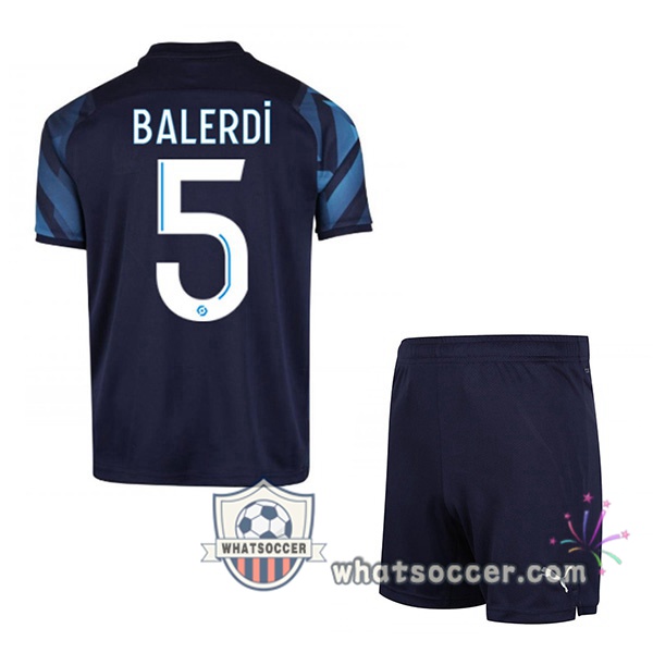Marseille OM (BALERDI 5) Kids Away Soccer Jerseys 2021-2022