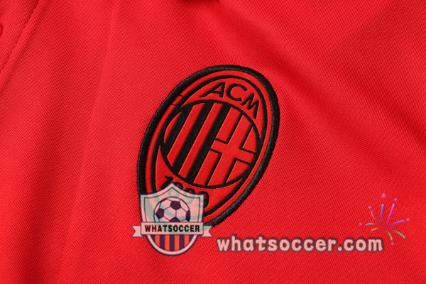 Training Polo AC Milan + Pants Red 2021-2022