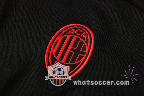 Training Polo AC Milan + Pants Black 2021-2022