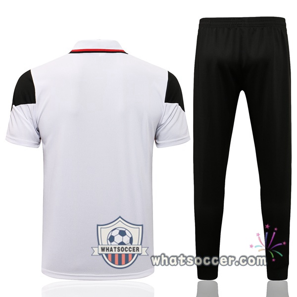 Training Polo AC Milan + Pants White 2021-2022