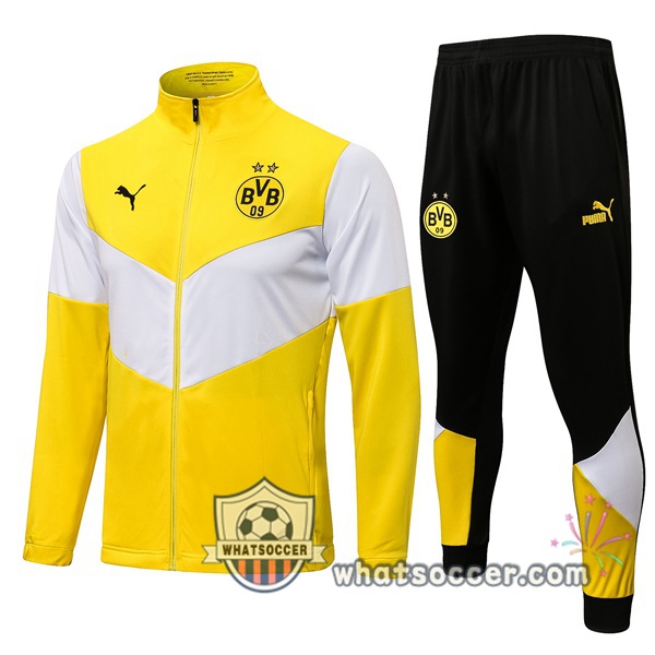 Dortmund BVB Yellow White Training Jacket 2021-2022