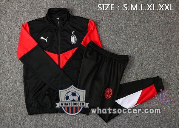 AC Milan Red Black Training Jacket 2021-2022