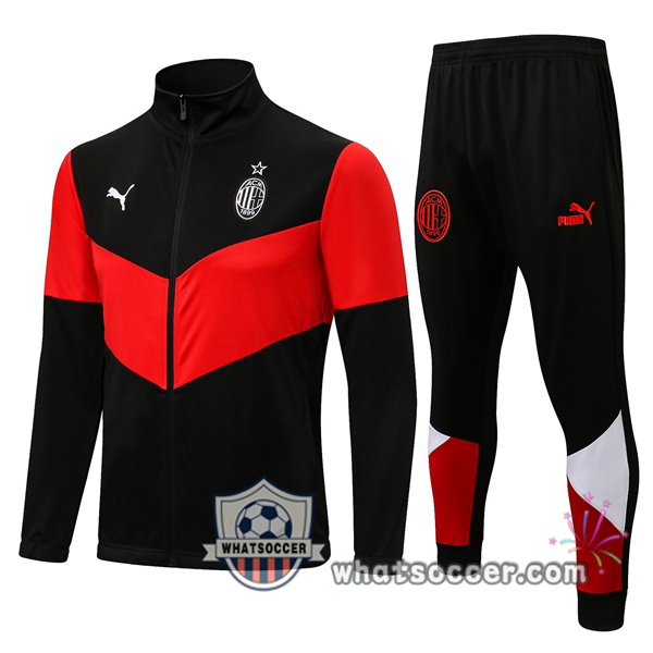 AC Milan Red Black Training Jacket 2021-2022