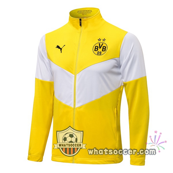 Dortmund BVB Yellow White Soccer Jacket 2021-2022
