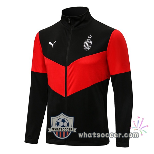AC Milan Red Black Soccer Jacket 2021-2022