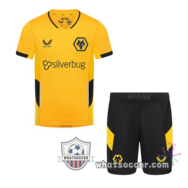 Wolves Kids Home Soccer Jerseys 2021-2022