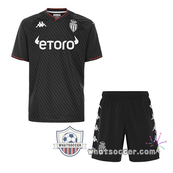 AS Monaco Kids Away Soccer Jerseys 2021-2022