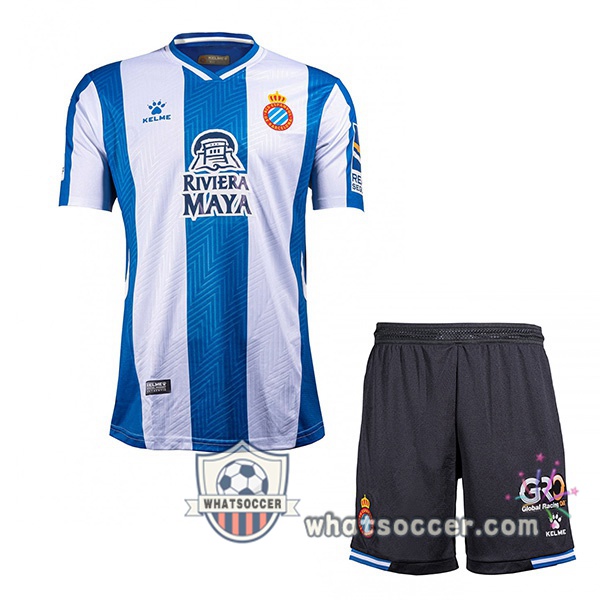 RCD Espanyol Kids Home Soccer Jerseys 2021-2022