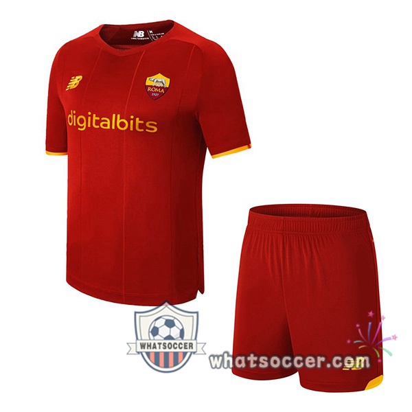 AS Roma Kids Home Soccer Jerseys 2021-2022