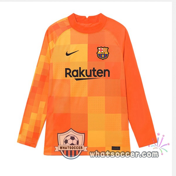 FC Barcelona Goalkeeper Soccer Jerseys Long Sleeve Orange 2021-2022