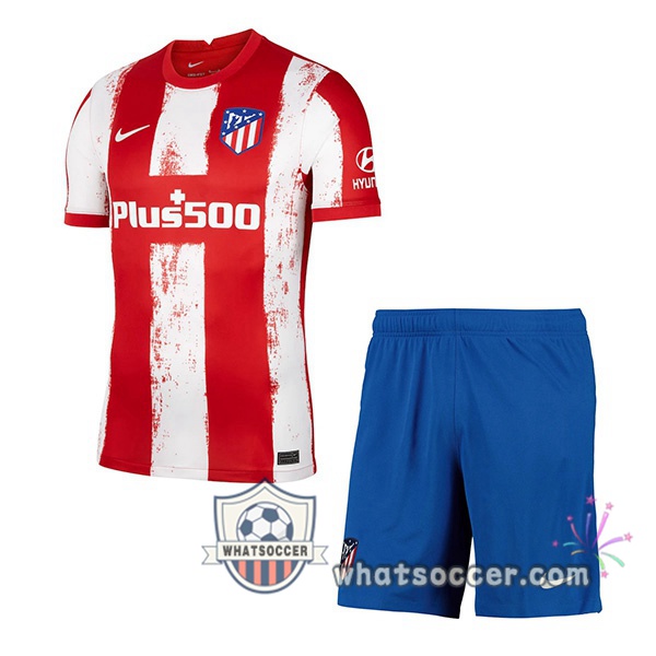 Atletico Madrid Kids Home Soccer Jerseys 2021-2022
