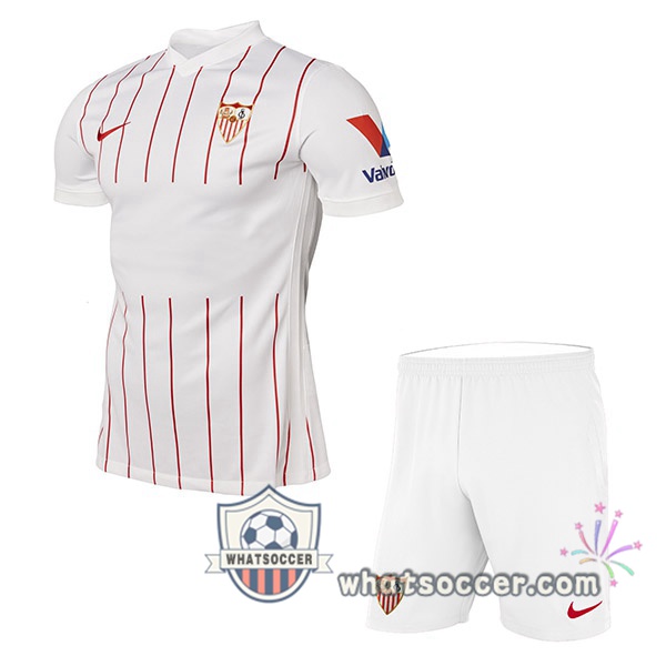 Sevilla FC Kids Home Soccer Jerseys 2021-2022