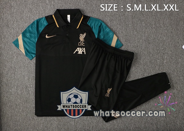 Training Polo FC Liverpool + Pants Black 2021-2022