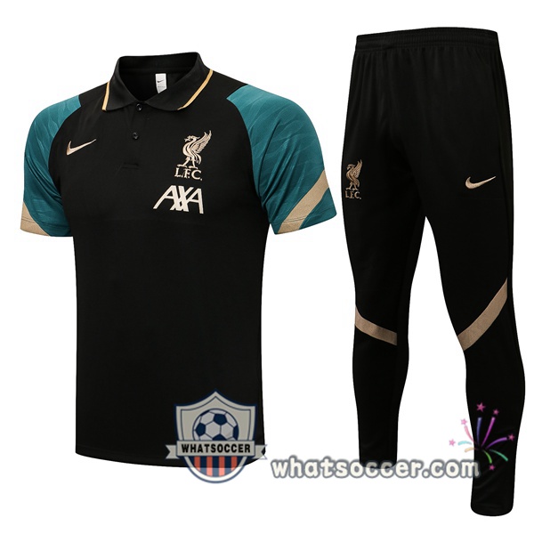 Training Polo FC Liverpool + Pants Black 2021-2022