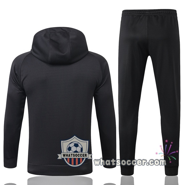 JORDAN Paris PSG Black Hooded Jacket 2021-2022