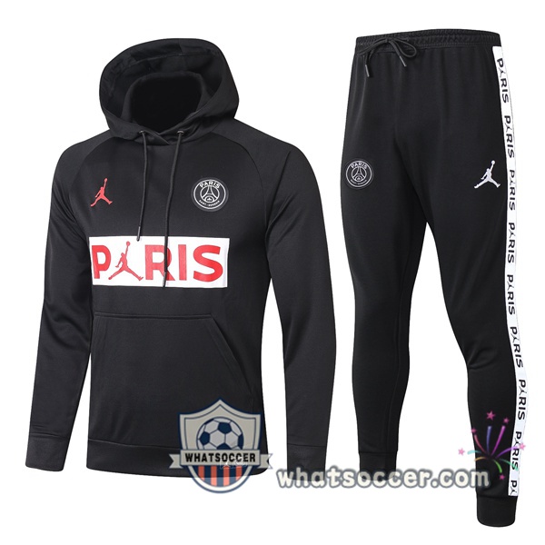 JORDAN Paris PSG Black Hooded Jacket 2021-2022