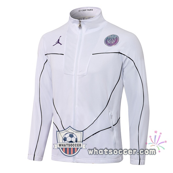 JORDAN Paris PSG White Soccer Jacket 2021-2022