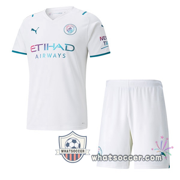 Manchester City Kids Away Soccer Jerseys 2021-2022