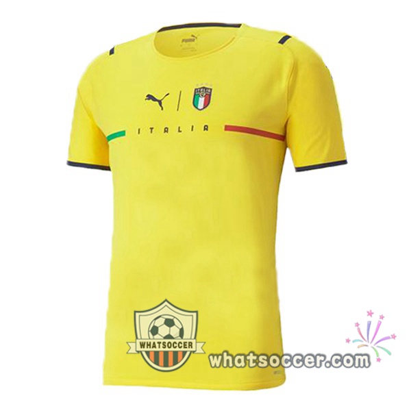 Italy Goalkeeper Soccer Jerseys Yellow 2021-2022