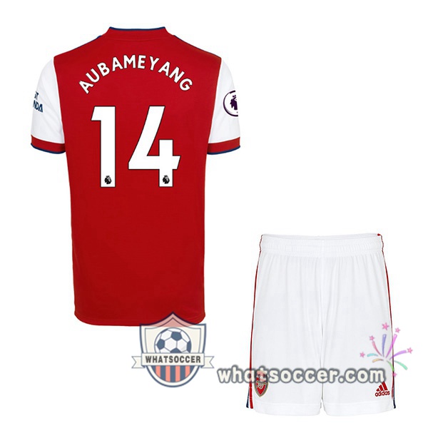 Arsenal (AUBAMEYANG 14) Kids Home Soccer Jerseys 2021-2022