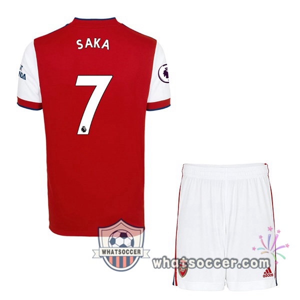 Arsenal (SAKA 7) Kids Home Soccer Jerseys 2021-2022