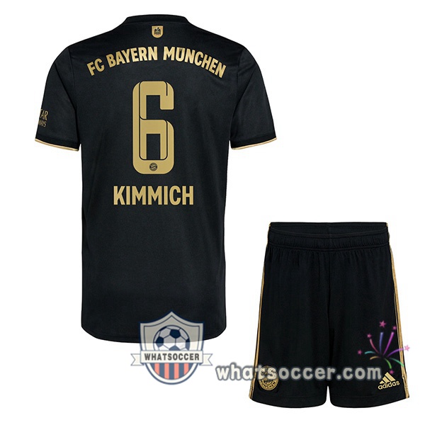 Bayern Munich (Kimmich 6) Kids Away Soccer Jerseys 2021-2022