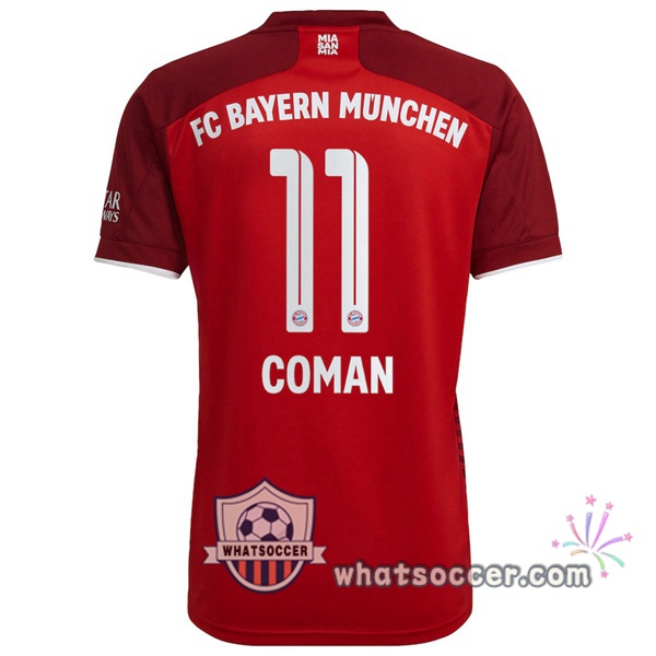 Bayern Munich (Coman 11) Home Soccer Jerseys 2021-2022