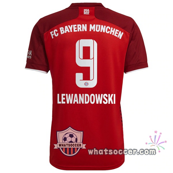 Bayern Munich (Lewandowski 9) Home Soccer Jerseys 2021-2022