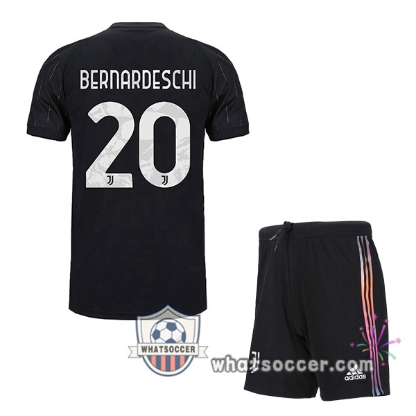 Juventus (BERNARDESCHI 20) Kids Away Soccer Jerseys 2021-2022