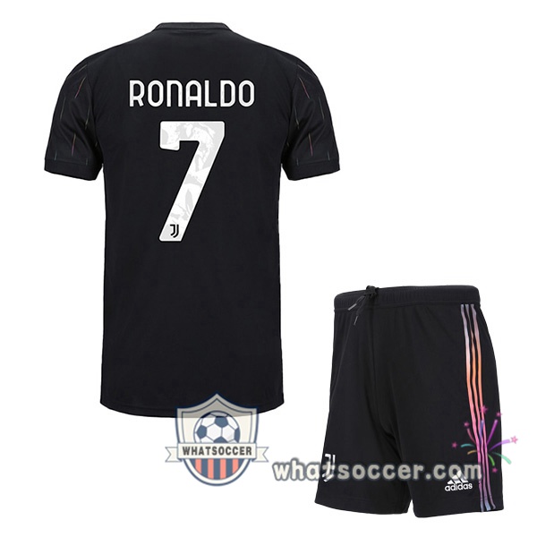 Juventus (RONALDO 7) Kids Away Soccer Jerseys 2021-2022
