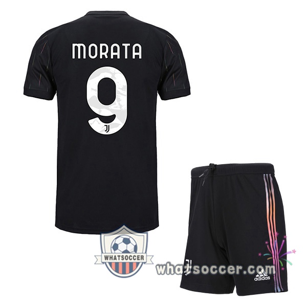 Juventus (MORATA 9) Kids Away Soccer Jerseys 2021-2022