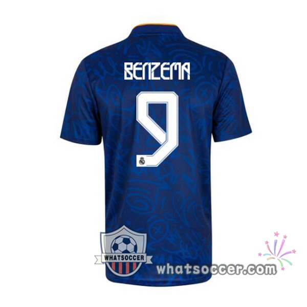 Real Madrid (Benzema 9) Away Soccer Jerseys 2021-2022