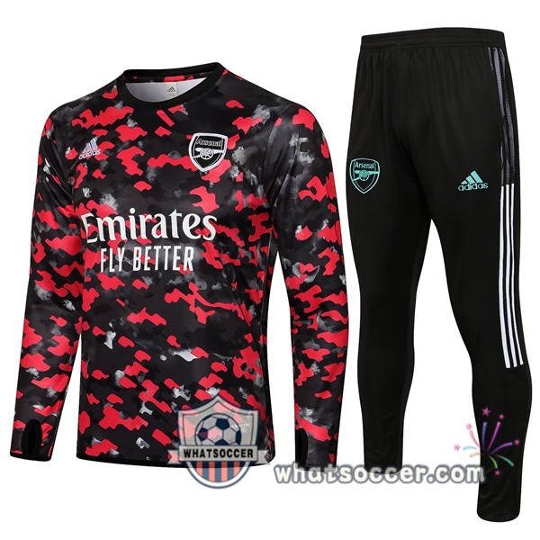 Arsenal Red Black Tracksuit 2021-2022