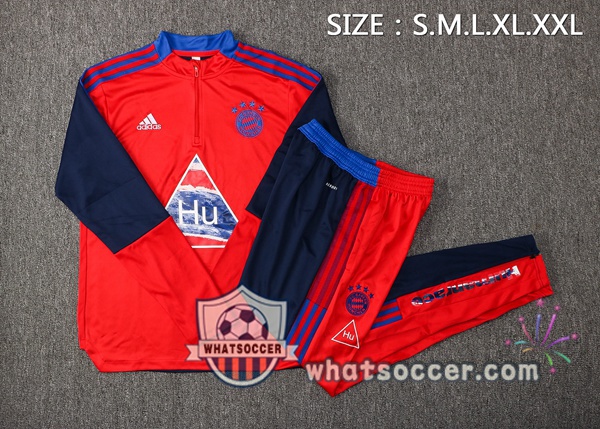 Bayern Munich Red Blue Tracksuit 2021-2022