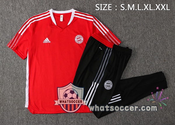 Bayern Munich Training T-Shirts + Pants Red 2021-2022