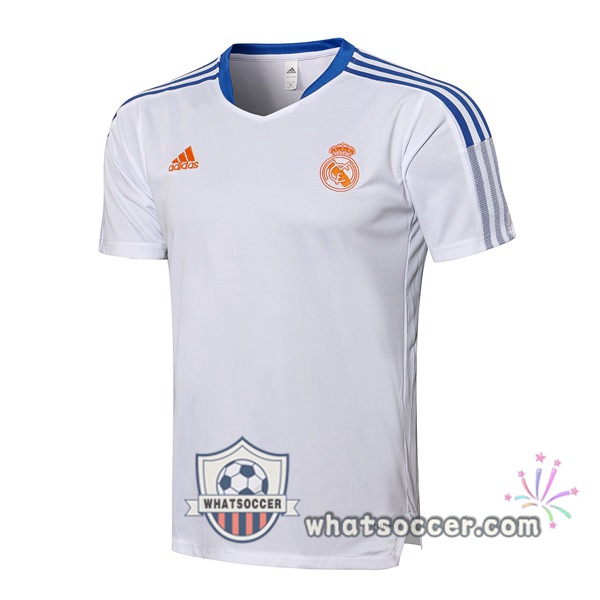 Real Madrid White Training T-Shirts 2021-2022